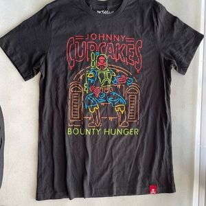Johnny Cupcakes Bounty Hunger T-Shirt Rare Large Black Boba Fett